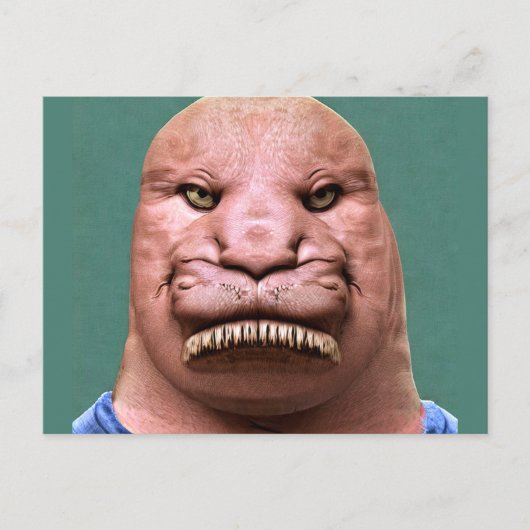 Merkwürdiger Herr Walrus Postcard Postkarte (Vorderseite)