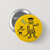 Merkwürdiger Tierknopf Button (Vorne & Hinten)