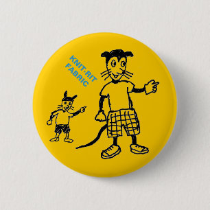 Merkwürdiger Tierknopf Button