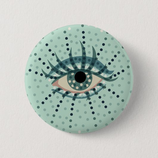 Merkwürdiges Auge mit Abstrakter psychedelischer K Button (Vorderseite)