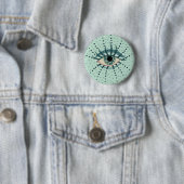 Merkwürdiges Auge mit Abstrakter psychedelischer K Button (Beispiel)