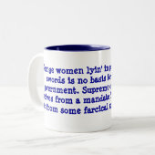 Merkwürdiges Frauen lyin in Teiche distributin Zweifarbige Tasse (Vorderseite Links)