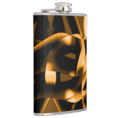 Merkwürdiges Gewirr verbrannter Bänder, orange und Flachmann (Rechts)