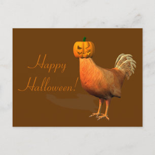 Merkwürdiges Halloween-Rooster Postkarte