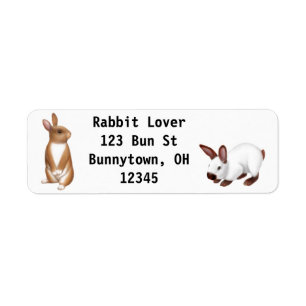 Merkwürdiges Kaninchen-Label