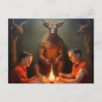Merkwürdiges Ritual mit Horned Kreaturen Postkarte