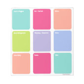 Merkzettel für individuell anpassbare Lebensmittel Notizblock (Vorderseite)