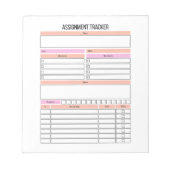 Merkzettel für Zuweisungsplaner Notizblock (Vorderseite)