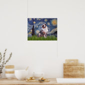 Merle Aussie Shep - Starry Night Poster (Küche)