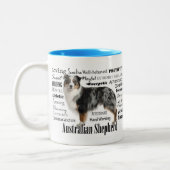 Merle Australian Shepherd Zweifarbige Tasse (Links)