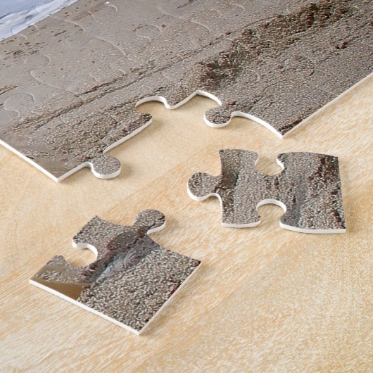 Merle Collie am Strand Puzzle (Seite)