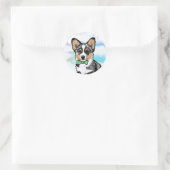 Merle Corgi Runder Aufkleber (Tasche)