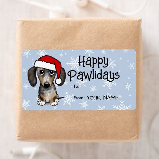 Merle Dapple Dackel Dog Weihnachten bis von Gesche (Insitu)