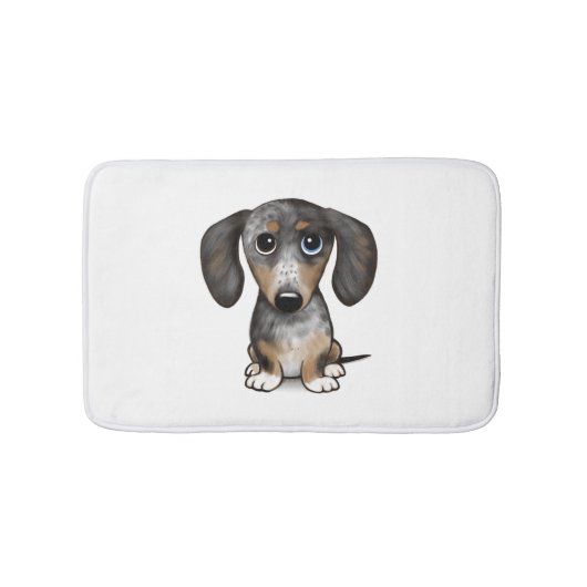 Merle Dapple Dackel Niedliche Dackel Dog Badematte (Vorderseite)