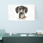 Merle Dapple Dackel Niedliche Dackel Dog Banner (Messeveranstaltung)