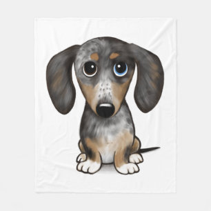 Merle Dapple Dackel Niedliche Dackel Dog Fleecedecke