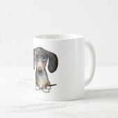 Merle Dapple Dackel Niedliche Dackel Dog Kaffeetasse (VorderseiteRechts)