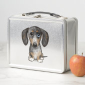 Merle Dapple Dackel Niedliche Dackel Dog Metall Brotdose (Beispiel)