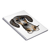 Merle Dapple Dackel Niedliche Dackel Dog Notizblock (Rechte Seite)