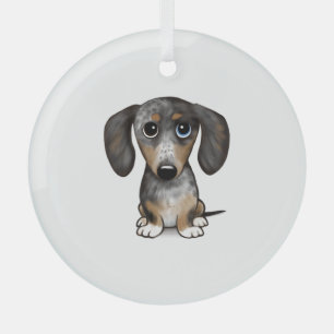 Merle Dapple Dackel Niedliche Dackel Dog Ornament Aus Glas