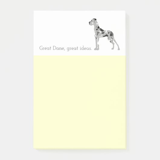 Merle Deutsche Dogge Post-it Klebezettel (Vorderseite)