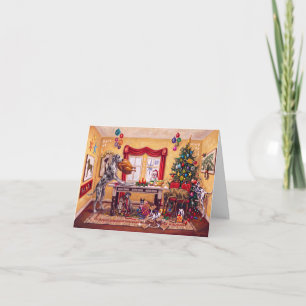 Merle Deutsche Dogge Weihnachten Karte