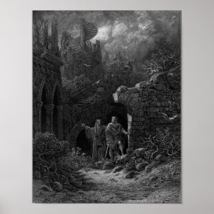 Merlin advising King Arthur Poster