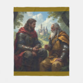 Merlin and King Arthur at Camelot Fleece Blanket (Vorderseite)