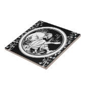 Merlin Art Nouveau Fantasy Fliese (Seite)