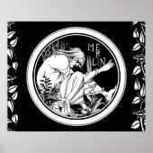 Merlin Art Nouveau Fantasy Poster (Vorne)