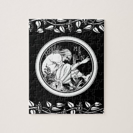Merlin Art Nouveau Fantasy Puzzle (Vertikal)