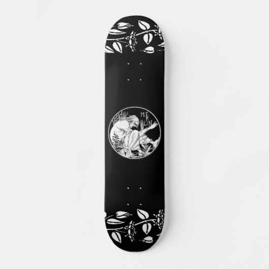 Merlin Art Nouveau Fantasy Skateboard (Vorderseite)