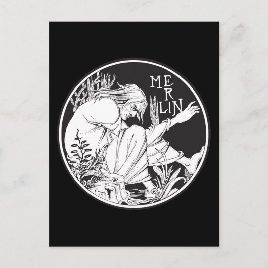 Merlin Aubrey Beardsley Postkarte (Vorderseite)