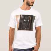 MERLIN die schwarze Katze T-Shirt (Vorderseite)