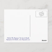 Merlin Magician Wizard Cat Magic Zauberer Fantasie Postkarte (Rückseite)