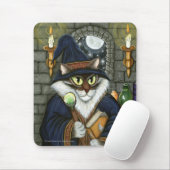 MERLIN-Magier-Zauberer-Katzen-magischer Zauberer Mousepad (Mit Mouse)