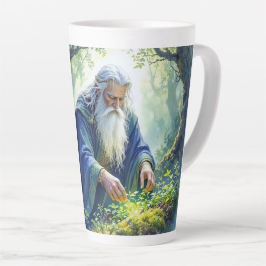 Merlin Practicing Herbalism Latte Mug Milchtasse (Rechte Ecke)