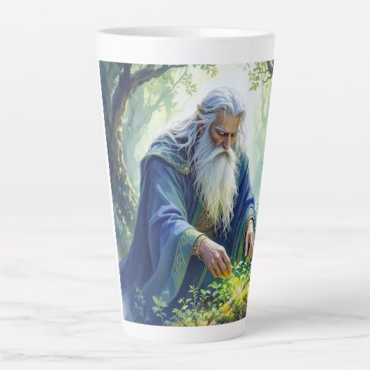 Merlin Practicing Herbalism Latte Mug Milchtasse (Vorderseite)
