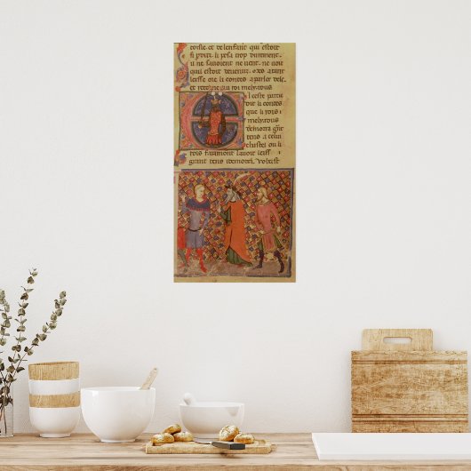 Merlin tutoring Arthur Poster (Küche)