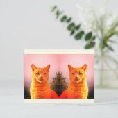 Merlin und Engel Zwillinge Postkarte (Stehend Vorderseite)