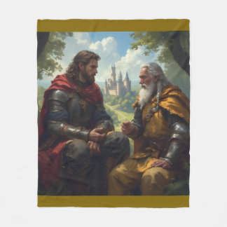 Merlin und König Artus bei Camelot Fleece-Decke Fleecedecke