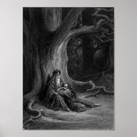 Merlin und Vivien von Gustave Doré 1868 Poster (Vorne)