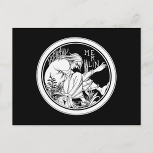 "Merlin" von Aubrey Beardsley, 1893 Postkarte