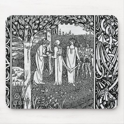 Merlin von Aubrey Beardsley - HD Mousepad (Vorne)