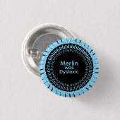 Merlin War Dyslexiker Button (Vorne & Hinten)