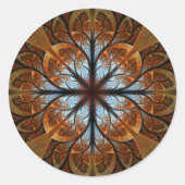 Merlins Rose Runder Aufkleber (Vorderseite)