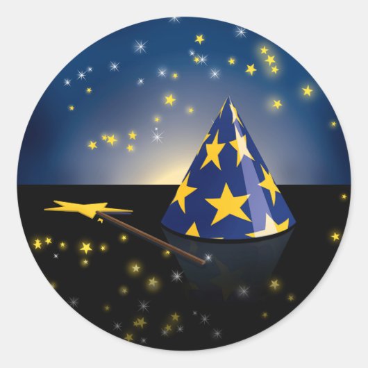 MerlinsHat_Shuttr.jpg Runder Aufkleber (Vorderseite)