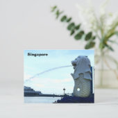 Merlion in Singapur Postkarte (Stehend Vorderseite)