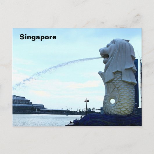 Merlion in Singapur Postkarte (Vorderseite)