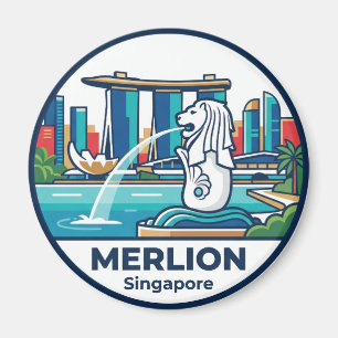 Merlion Singapur Magnet